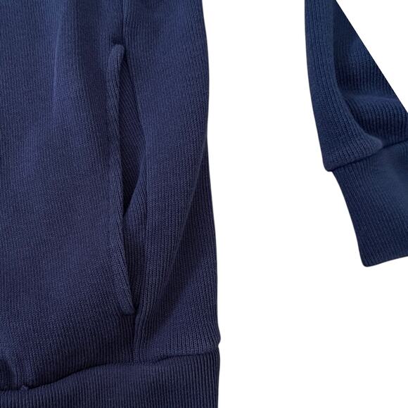 Lacoste Navy Blue 100% Cotton Half Zip Sweatshirt Pullover Size 4 Casual Preppy - Picture 4 of 8